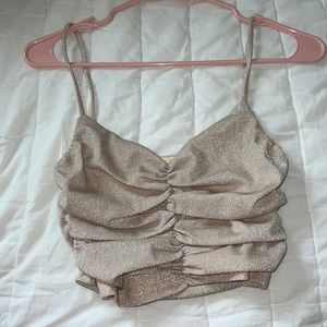 cropped sparkly tank